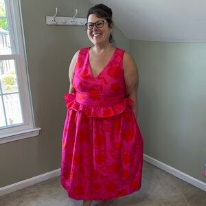 Kate Spade Pink Floral Midi Dress